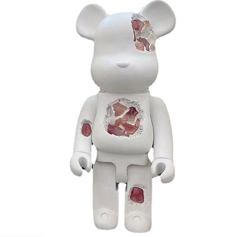 Статуэтка Bearbrick Pink Crystal Белый Розовый пастельный Статуэтка Bearbrick Pink Crystal Белый Розовый пастельный в Костроме | Loft Concept