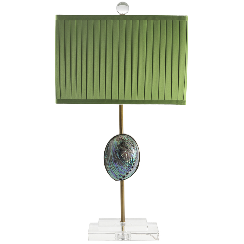 Настольная лампа с абажуром Green Semiprecious Stone Table Lamp Зеленый Прозрачное Стекло Латунь Перламутровый Настольная лампа с абажуром Green Semiprecious Stone Table Lamp Зеленый Прозрачное Стекло Латунь Перламутровый в Костроме | Loft Concept