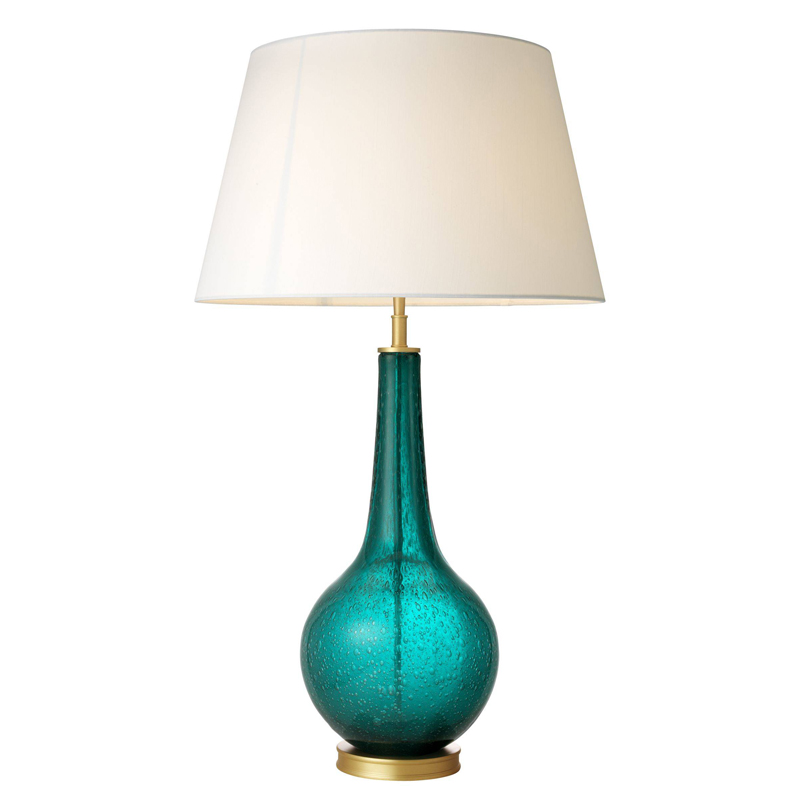 Настольная лампа Eichholtz Table Lamp Massaro Бирюзовый Латунь Белый Настольная лампа Eichholtz Table Lamp Massaro Бирюзовый Латунь Белый в Костроме | Loft Concept