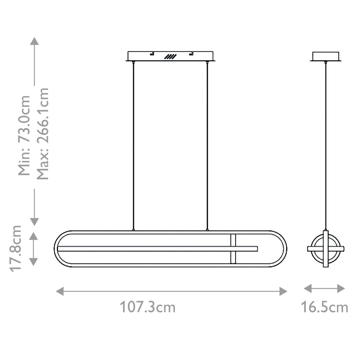 Подвесной светильник с вытянутой овальной формой Eurofase в Костроме