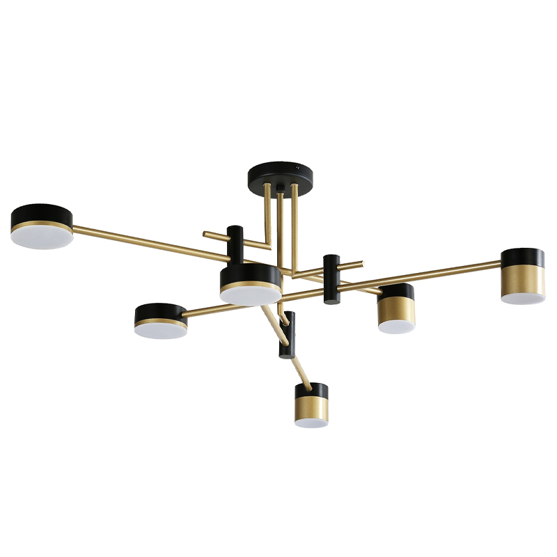Светодиодная люстра Maxine Light 6 ламп Белый Золотой Черный Светодиодная люстра Maxine Light 6 ламп Белый Золотой Черный в Костроме | Loft Concept