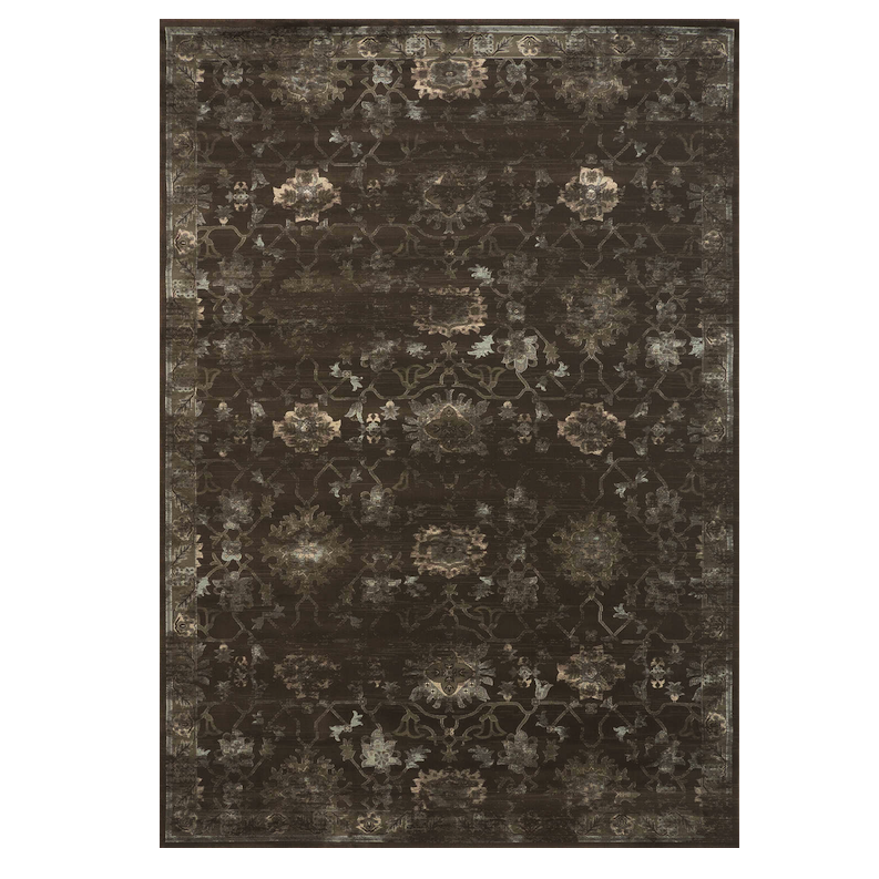 Ковёр из вискозы Indian pattern Choco Коричневый Ковёр из вискозы Indian pattern Choco Коричневый в Костроме | Loft Concept