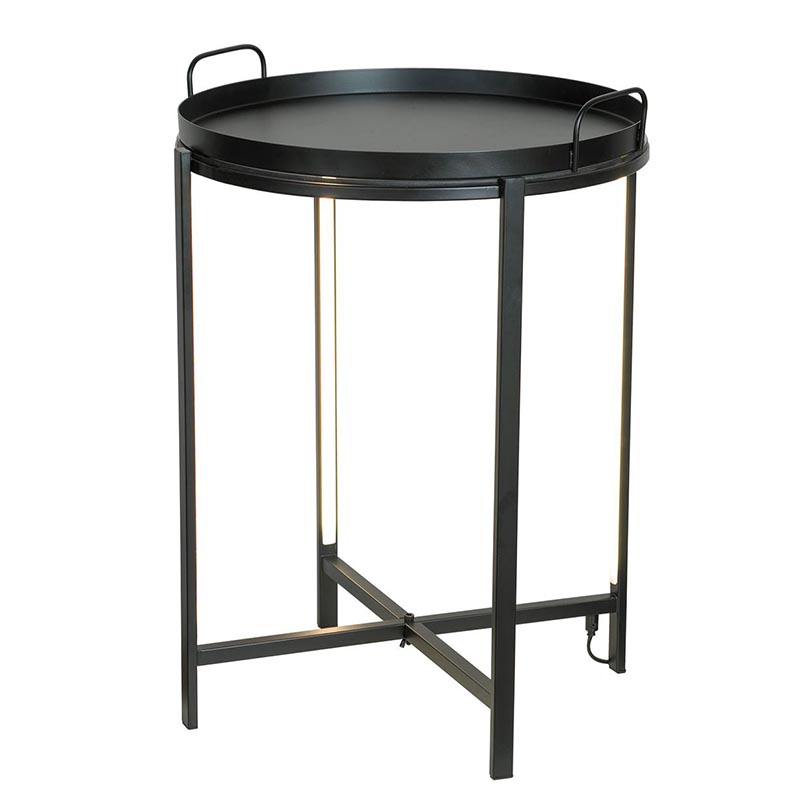 Приставной стол Nagib Side Table Black LED Черный Приставной стол Nagib Side Table Black LED Черный в Костроме | Loft Concept