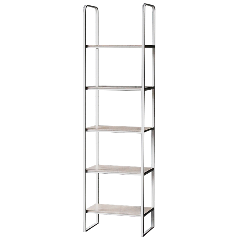 Стеллаж Ayman Industrial Metal Rust Rack Белый Древесина Стеллаж Ayman Industrial Metal Rust Rack Белый Древесина в Костроме | Loft Concept