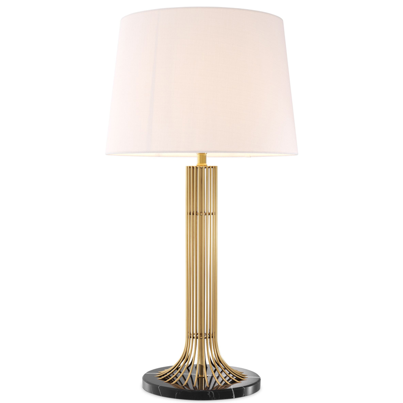 Настольная лампа Eichholtz Table Lamp Biennale Белый Глянцевое золото Черный Мрамор Nero Настольная лампа Eichholtz Table Lamp Biennale Белый Глянцевое золото Черный Мрамор Nero в Костроме | Loft Concept
