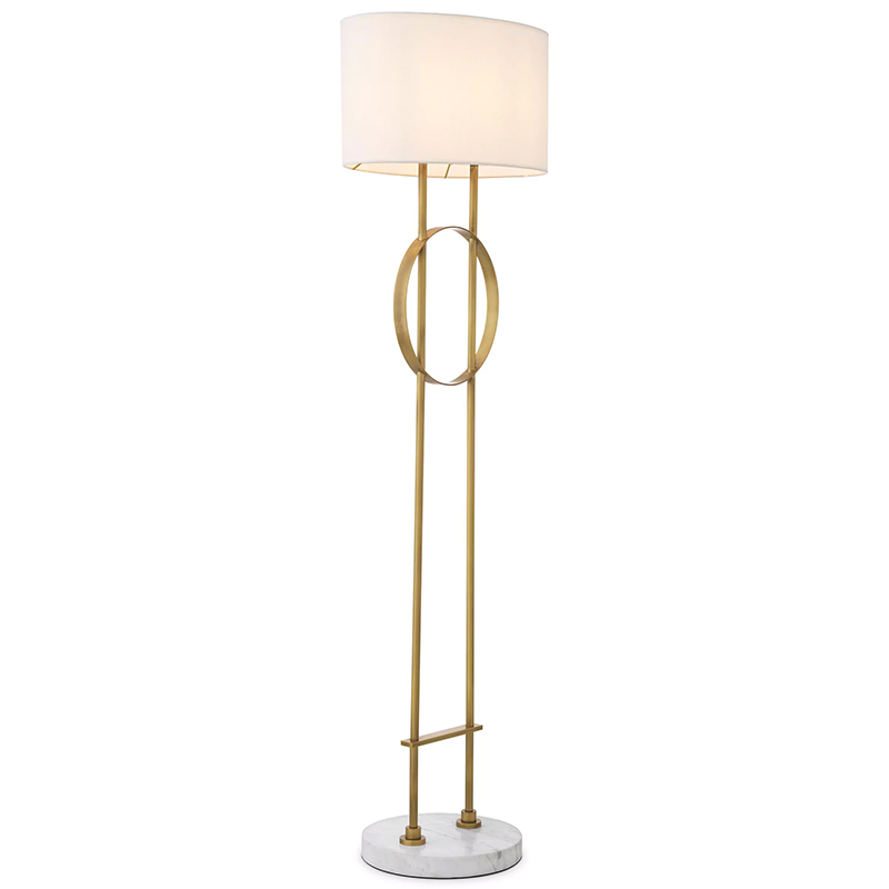 Торшер Eichholtz Floor Lamp Kaiser Латунь Белый Мрамор Bianco Белый Торшер Eichholtz Floor Lamp Kaiser Латунь Белый Мрамор Bianco Белый в Костроме | Loft Concept
