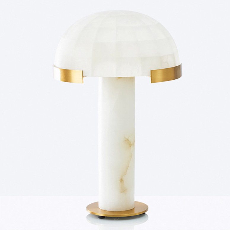 Настольная лампа Melange Lamp marble cubes Латунь Белый Настольная лампа Melange Lamp marble cubes Латунь Белый в Костроме | Loft Concept