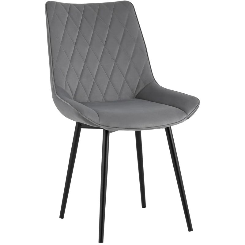 Стул Seoul S Chair Серый Велюр Серый Черный Стул Seoul S Chair Серый Велюр Серый Черный в Костроме | Loft Concept