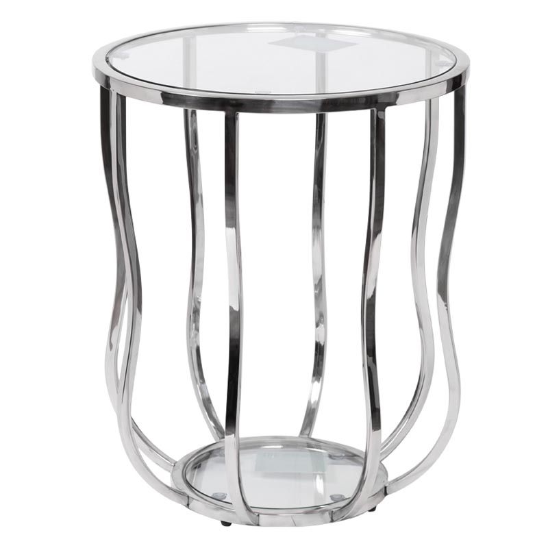 Приставной стол Fedric Side Table silver Серебряный Приставной стол Fedric Side Table silver Серебряный в Костроме | Loft Concept