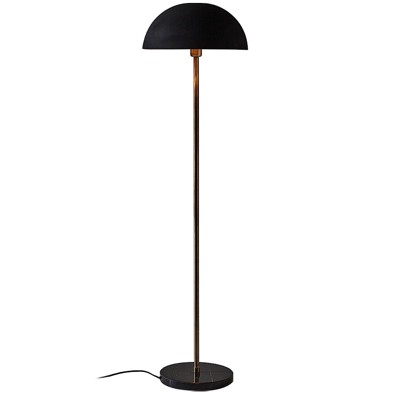 Торшер Riverside Floor Lamp Black Черный Черный Мрамор Nero Латунь Торшер Riverside Floor Lamp Black Черный Черный Мрамор Nero Латунь в Костроме | Loft Concept
