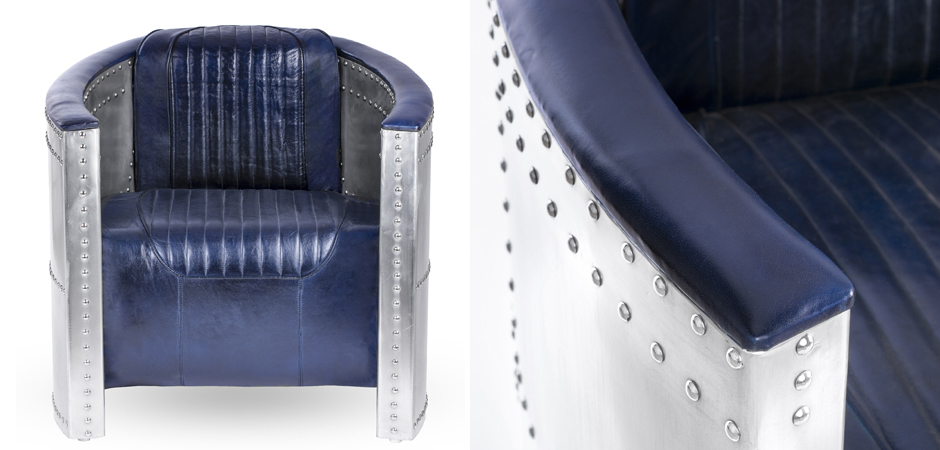 Кресло Aviator Tomcat chair Blue Кресло Aviator Tomcat chair Blue - Loft-Concept в Костроме