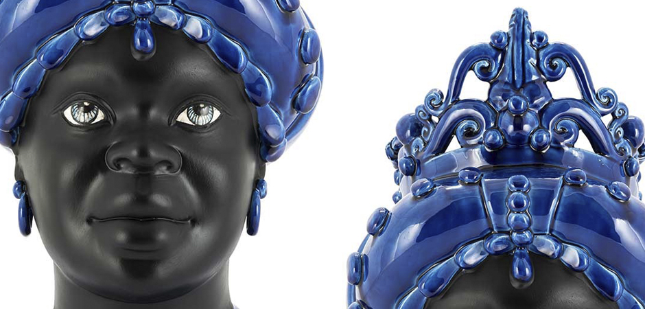 Ваза VASE MORO LADY MED. MAT Blue Ваза VASE MORO LADY MED. MAT Blue - Loft-Concept в Костроме