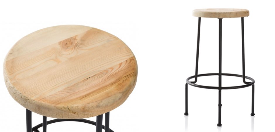Барный стул Industrial Iron Linden Bar Stool Барный стул Industrial Iron Linden Bar Stool - Loft-Concept в Костроме