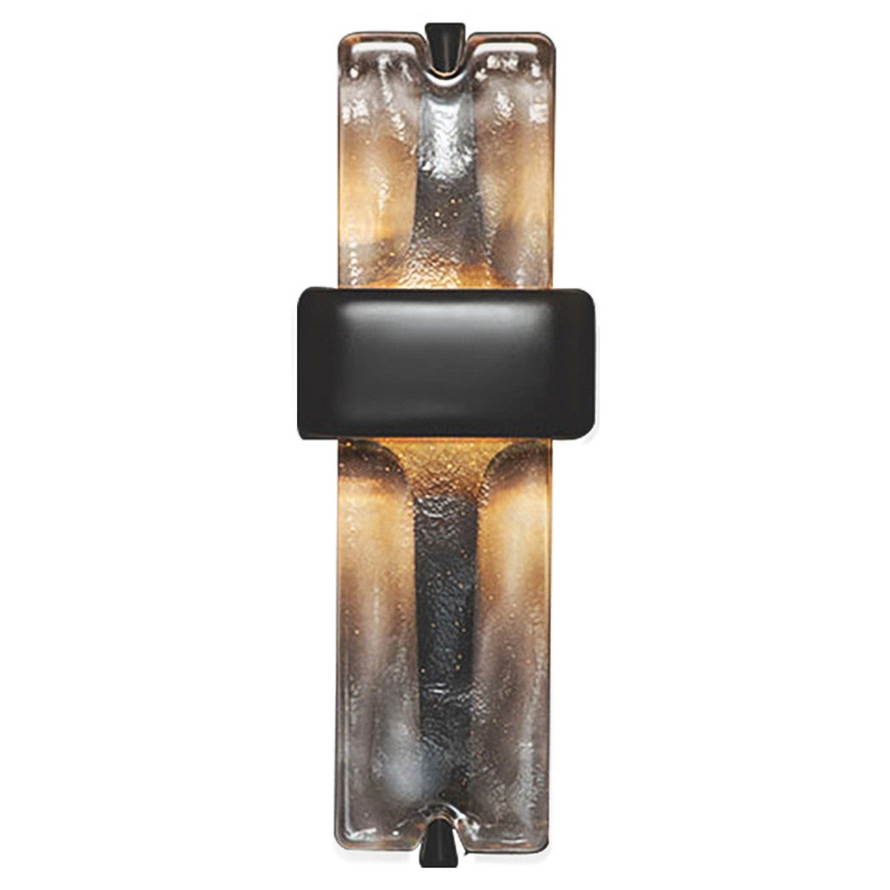 Настенный светодиодный светильник Rhyme Wall Lamp Черный Прозрачное Стекло Настенный светодиодный светильник Rhyme Wall Lamp Черный Прозрачное Стекло в Костроме | Loft Concept