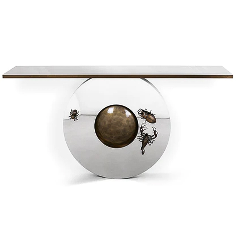 Консоль Metamorphosis Console Латунь Зеркало Консоль Metamorphosis Console Латунь Зеркало в Костроме | Loft Concept