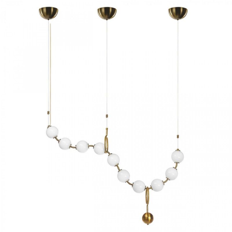 Светодиодный Белые Бусы Larose Guyon COCO CHANDELIER modular 120 см Бронза Белый Светодиодный Белые Бусы Larose Guyon COCO CHANDELIER modular 120 см Бронза Белый в Костроме | Loft Concept