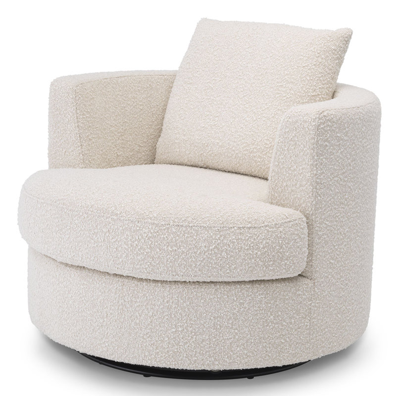 Кресло Eichholtz Swivel Chair Felix Кремовый Черный Кресло Eichholtz Swivel Chair Felix Кремовый Черный в Костроме | Loft Concept