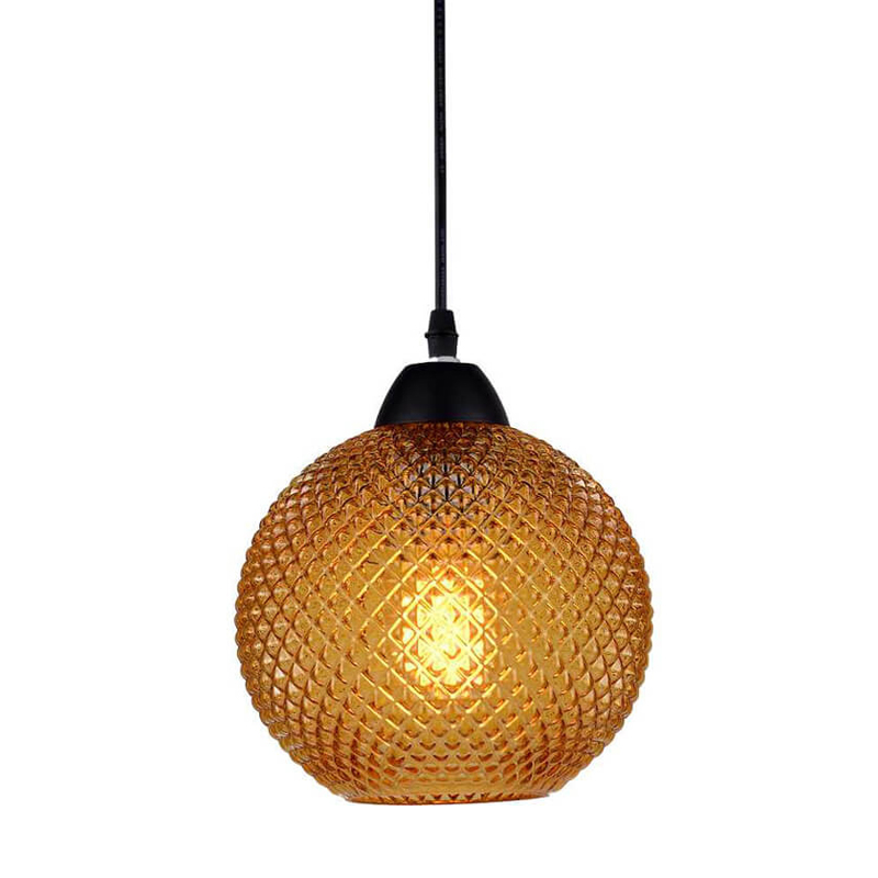 Подвесной светильник Crystal Galaxy Ball amber glass Черный Янтарь (Amber) Подвесной светильник Crystal Galaxy Ball amber glass Черный Янтарь (Amber) в Костроме | Loft Concept