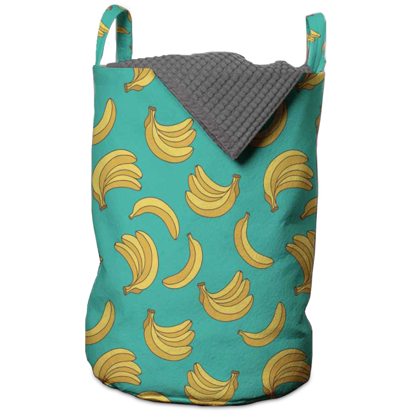 Корзина Bananas Pattern Basket Бирюзовый Желтый Корзина Bananas Pattern Basket Бирюзовый Желтый в Костроме | Loft Concept