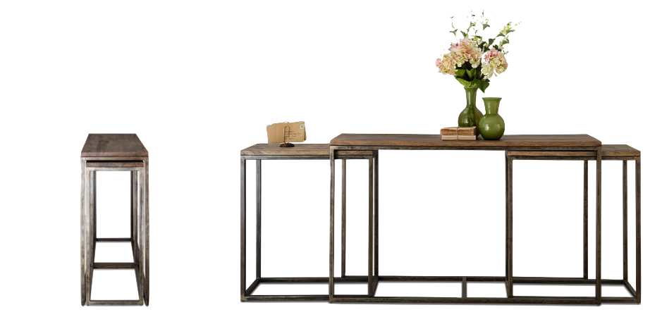Консоль Industrial Metal Rust Triple Console Table Консоль Industrial Metal Rust Triple Console Table - Loft-Concept в Костроме