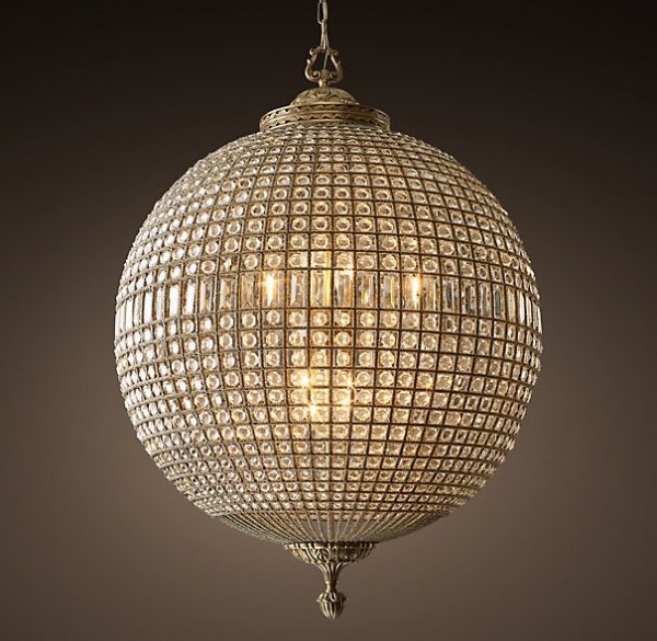 Люстра RH 19th c. Casbah Crystal Pendant 90 Темная бронза винтаж Люстра RH 19th c. Casbah Crystal Pendant 90 Темная бронза винтаж в Костроме | Loft Concept