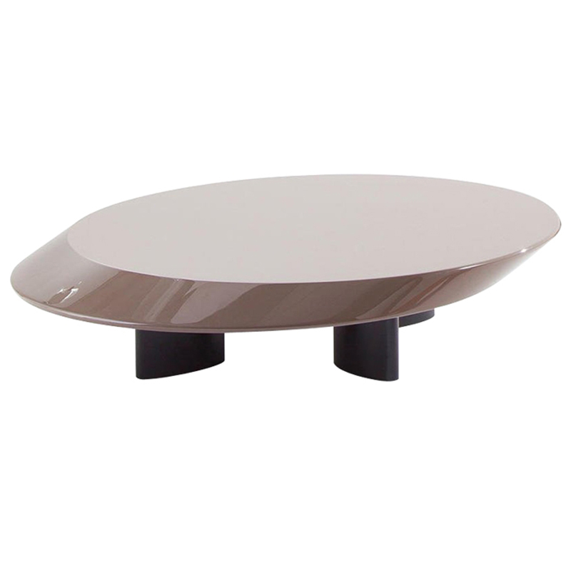 Кофейный стол Ellipse Grey Glossy Coffee Table Серый Черный Кофейный стол Ellipse Grey Glossy Coffee Table Серый Черный в Костроме | Loft Concept
