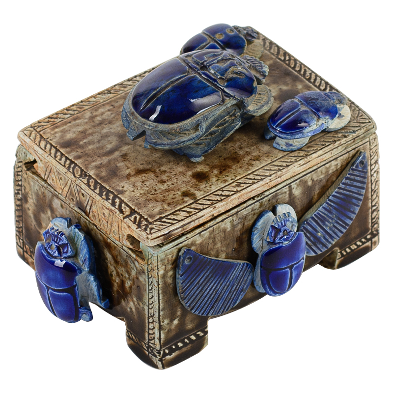 Шкатулка Scarab Beetles Синий Коричневый Шкатулка Scarab Beetles Синий Коричневый в Костроме | Loft Concept