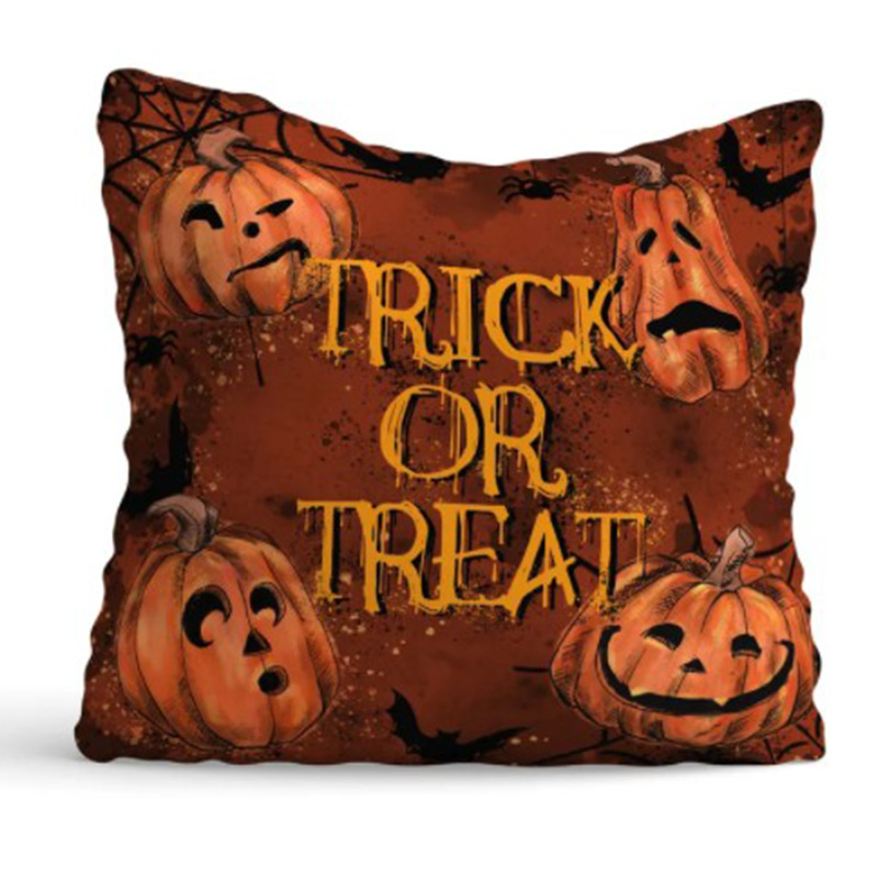 Подушка Halloween Trick or Treat Черный Оранжевый Подушка Halloween Trick or Treat Черный Оранжевый в Костроме | Loft Concept