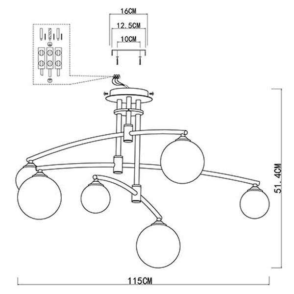 Люстра Glendon Chandelier 6 Balls Люстра Glendon Chandelier 6 Balls в Костроме