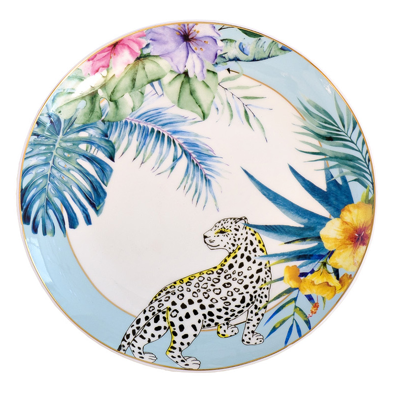 Тарелка NATURE Guepard blue Мульти Тарелка NATURE Guepard blue Мульти в Костроме | Loft Concept