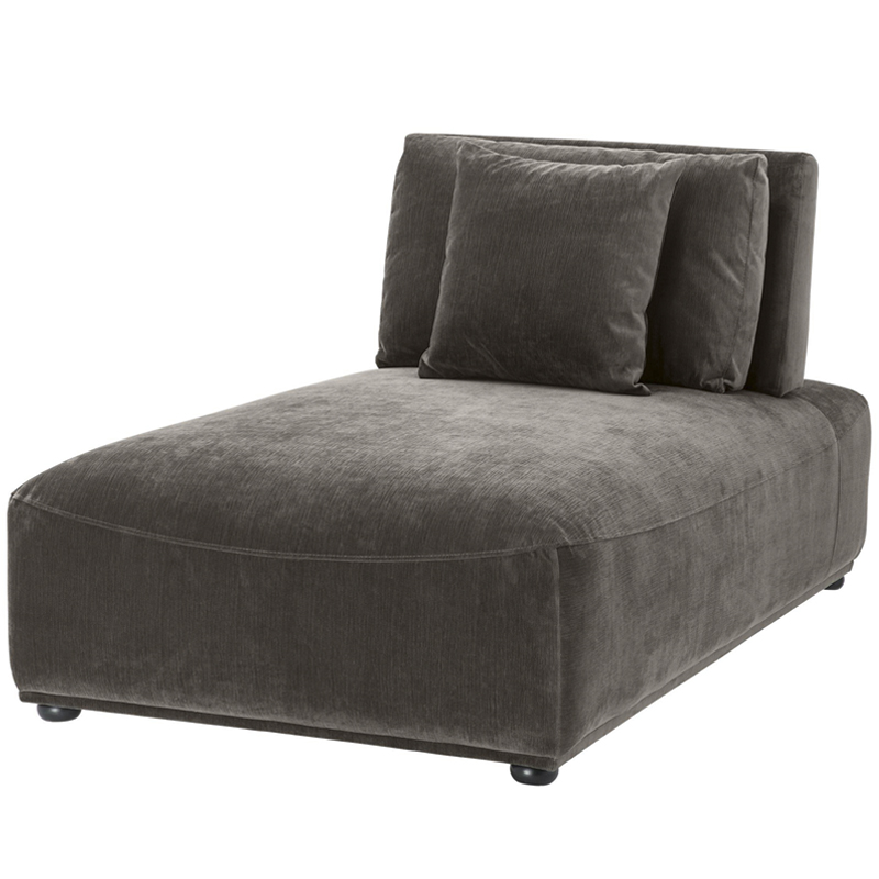 Кресло Eichholtz Chaise Longue Mondial Granite grey Серый Черный Кресло Eichholtz Chaise Longue Mondial Granite grey Серый Черный в Костроме | Loft Concept