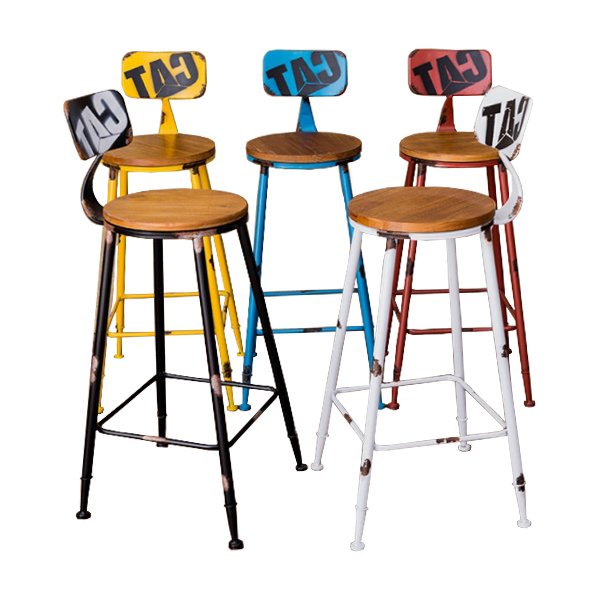 Барный стул Craft Bar Stool Желтый Красный Синий Черный Барный стул Craft Bar Stool Желтый Красный Синий Черный в Костроме | Loft Concept