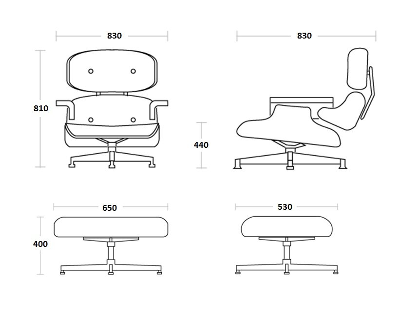 Кресло Eames Lounge Chair & Ottoman Кресло Eames Lounge Chair & Ottoman в Костроме