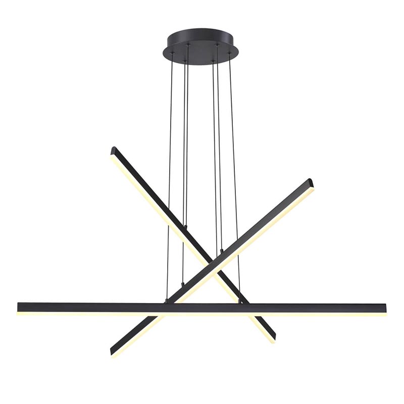 Люстра Rolf Black Lines Chandelier Черный Люстра Rolf Black Lines Chandelier Черный в Костроме | Loft Concept