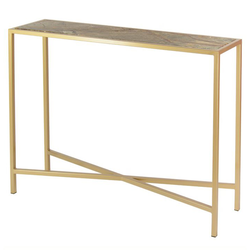 Консоль Illaria Console Золотой Коричневый Консоль Illaria Console Золотой Коричневый в Костроме | Loft Concept