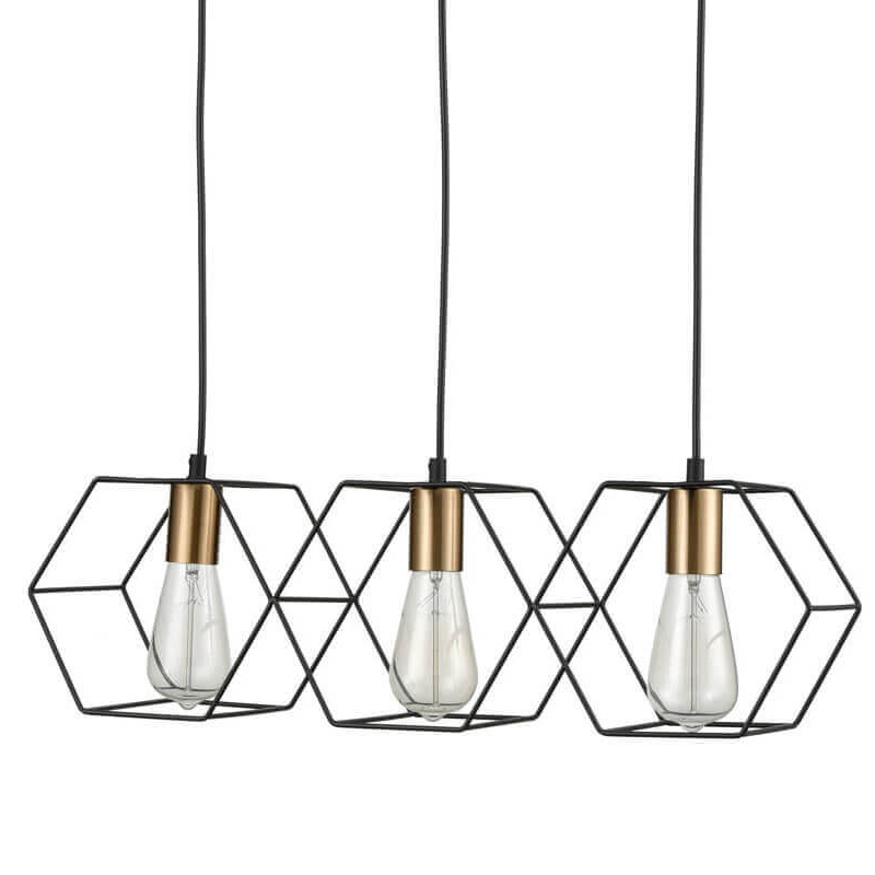 Люстра Loft Wire Cage Pendant 3 Черный Люстра Loft Wire Cage Pendant 3 Черный в Костроме | Loft Concept