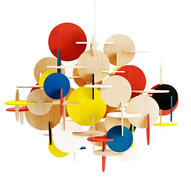 Люстра Bau Lamp Large By Normann-Copenhagen Мульти Желтый Красный Синий Бежево-серый Люстра Bau Lamp Large By Normann-Copenhagen Мульти Желтый Красный Синий Бежево-серый в Костроме | Loft Concept