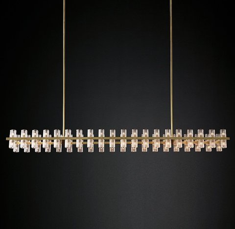 Люстра Restoration Hardware Arcachon Linear Chandelier Латунь Прозрачный Люстра Restoration Hardware Arcachon Linear Chandelier Латунь Прозрачный в Костроме | Loft Concept