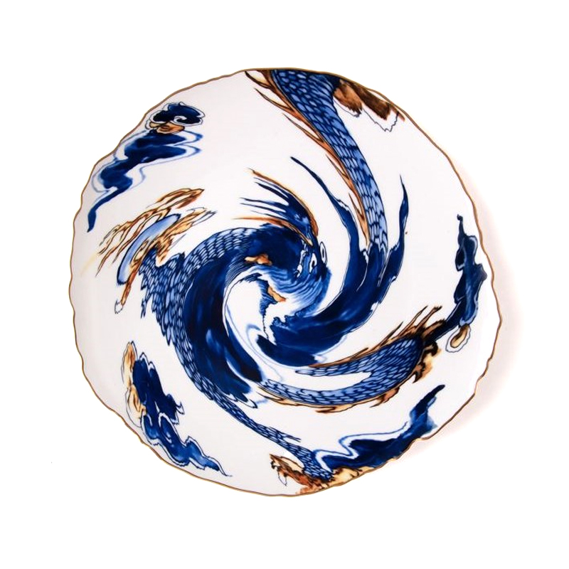 Тарелка Seletti Imari Dragon Белый Синий Тарелка Seletti Imari Dragon Белый Синий в Костроме | Loft Concept