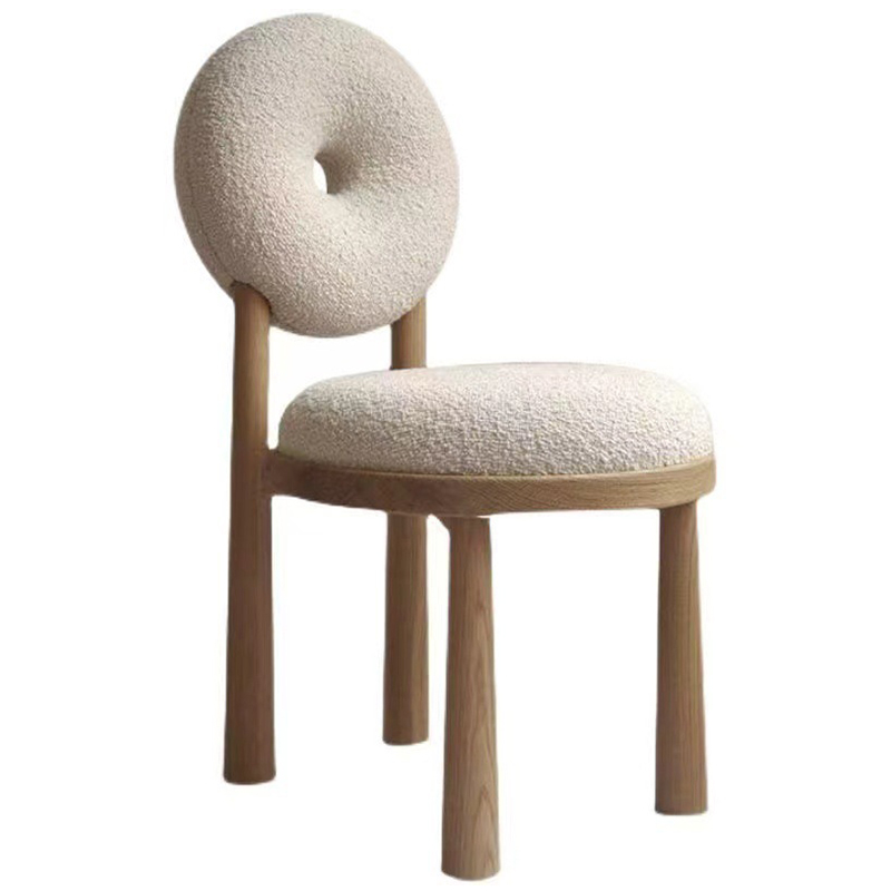 Стул Bagel Boucle Chair Бежевый Древесина Стул Bagel Boucle Chair Бежевый Древесина в Костроме | Loft Concept
