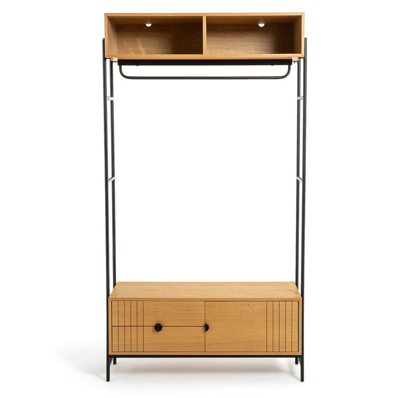 Шкаф Domar Wardrobe Светлый дуб Черный Шкаф Domar Wardrobe Светлый дуб Черный в Костроме | Loft Concept