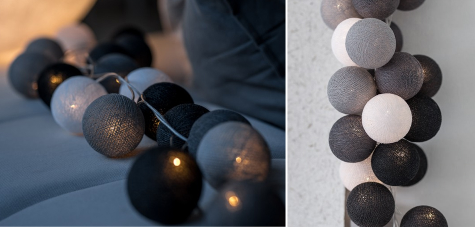 Гирлянда хлопковые фонарики Сotton Ball Antra - Loft-Concept в Костроме