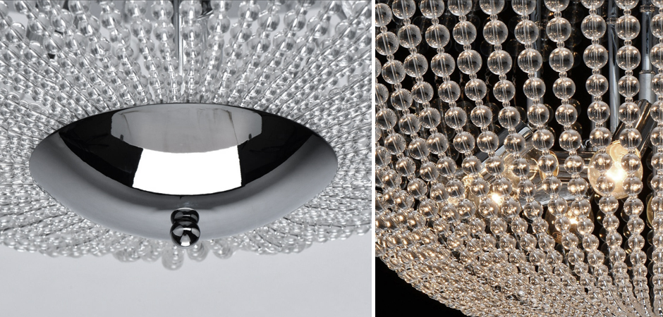 Потолочный светильник Virginia Clear Beads ceiling Chrome S Потолочный светильник Virginia Clear Beads ceiling Chrome S - Loft-Concept в Костроме