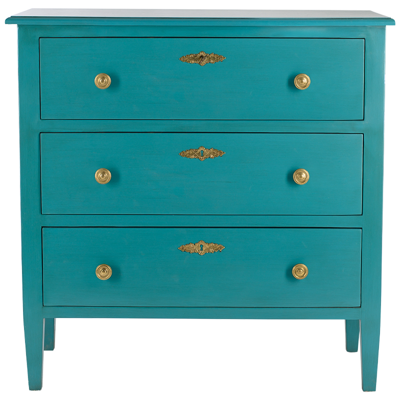 Комод L.XV CHEST OF DRAWERS Moreau Бирюзовый Бирюзовый Золотой Белый Комод L.XV CHEST OF DRAWERS Moreau Бирюзовый Бирюзовый Золотой Белый в Костроме | Loft Concept