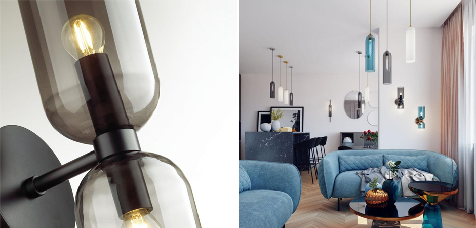 Бра Articolo Double Cup Черное Бра Articolo Double Cup Черное - Loft-Concept в Костроме