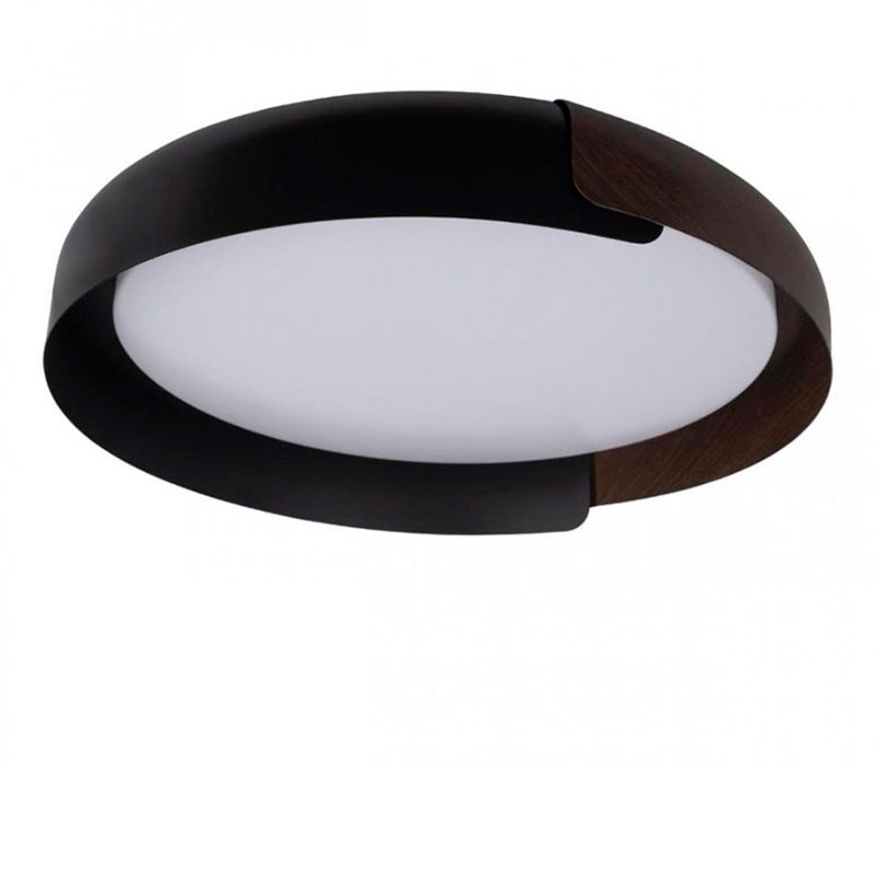Светильник потолочный круглый Assol cup Black Wood диаметр 46 Черный матовый Коричневый Светильник потолочный круглый Assol cup Black Wood диаметр 46 Черный матовый Коричневый в Костроме | Loft Concept