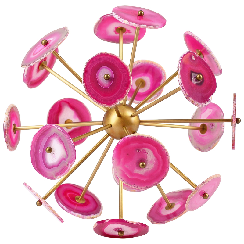 Декоративная статуэтка Agate Statuette Pink Розовый Золотой Декоративная статуэтка Agate Statuette Pink Розовый Золотой в Костроме | Loft Concept