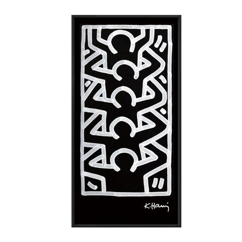 Постер Keith Haring 4 Черно-белый Постер Keith Haring 4 Черно-белый в Костроме | Loft Concept
