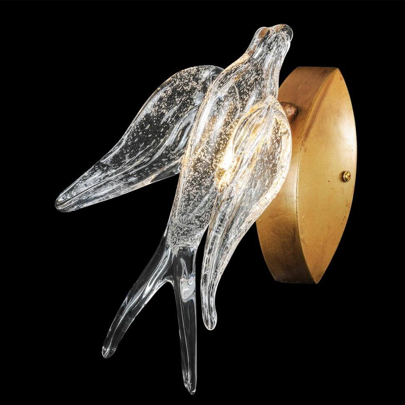 Декоративное светодиодное бра The swallow nest Медь Прозрачный Декоративное светодиодное бра The swallow nest Медь Прозрачный в Костроме | Loft Concept