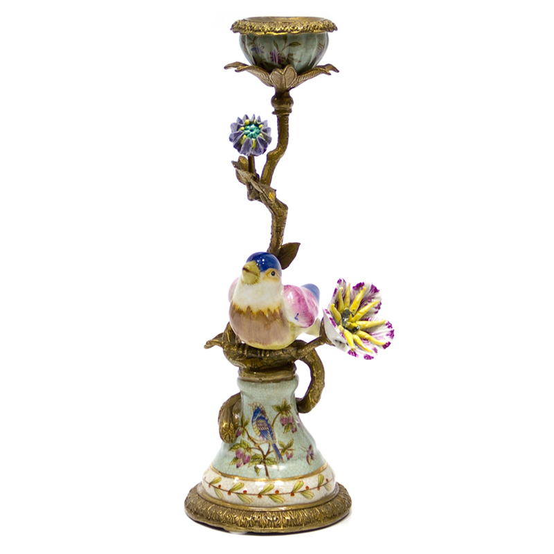 Подсвечник Bird on Stand Candlestick Бронза Мульти Подсвечник Bird on Stand Candlestick Бронза Мульти в Костроме | Loft Concept